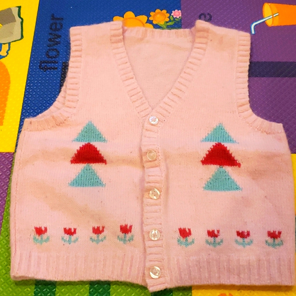 Kids handmade cashmere vest 12m